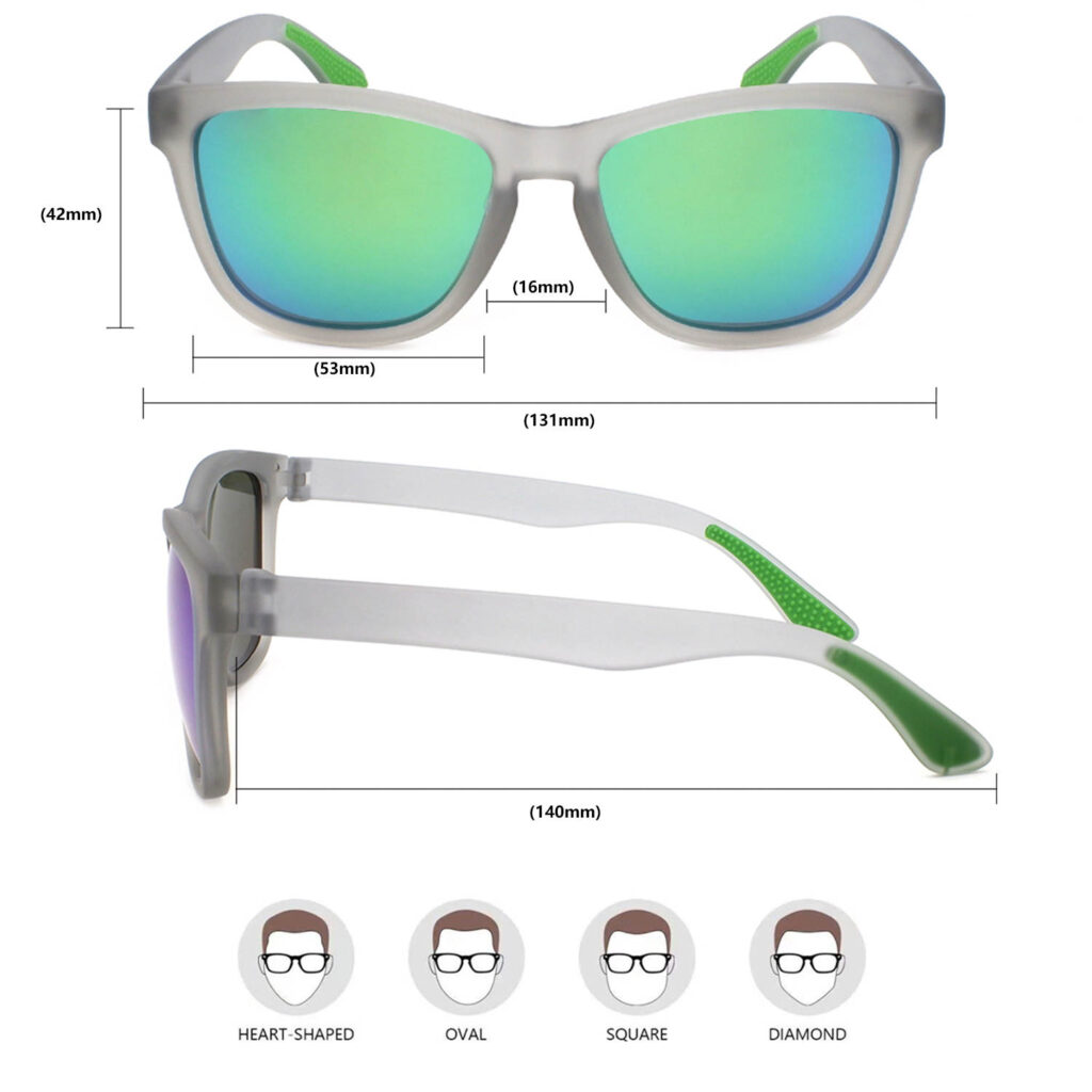 Polarized Reflective Lens with Tr-90 frames and Grips